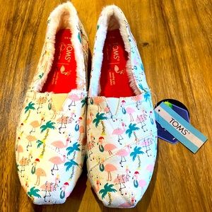 Tom’s Alpargara Holiday Flamingo Slip On